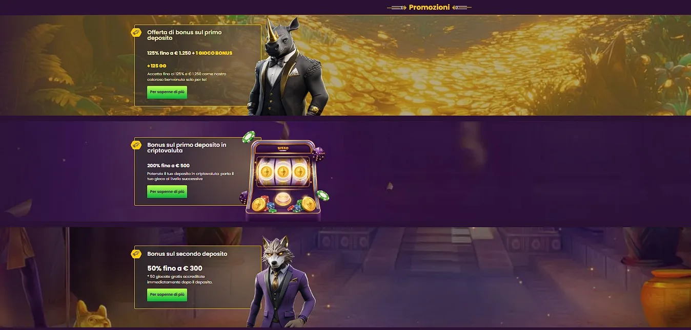Le promozioni e i bonus di Bizzo Casino